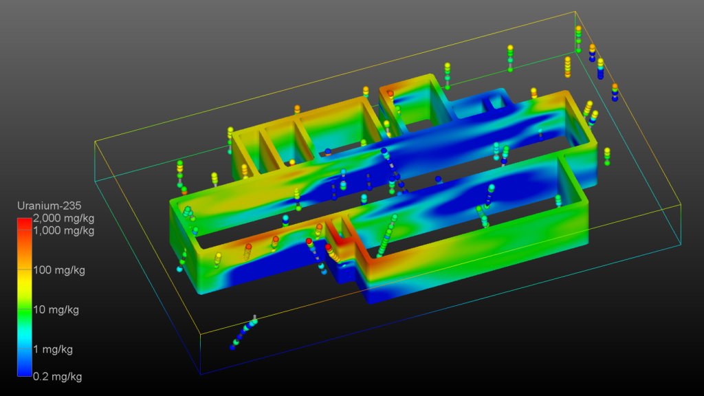 Reactive Metals Inc. Ashtabula uranium contamination site modeled in Earth Volumetric Studio