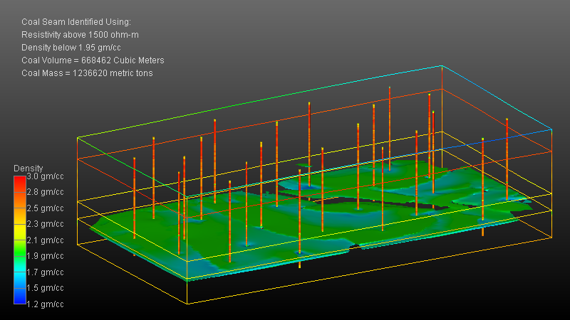 Electrical resistivity tomography identifying a coal seam and fault displacement