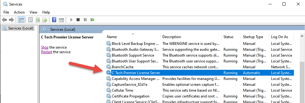 C Tech Premier License Server