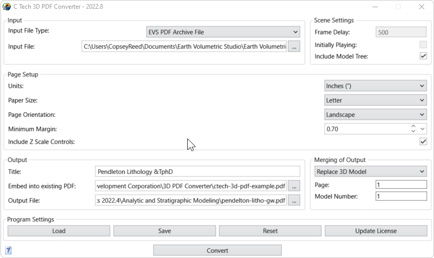Converter settings for replacing the 3D annotation
