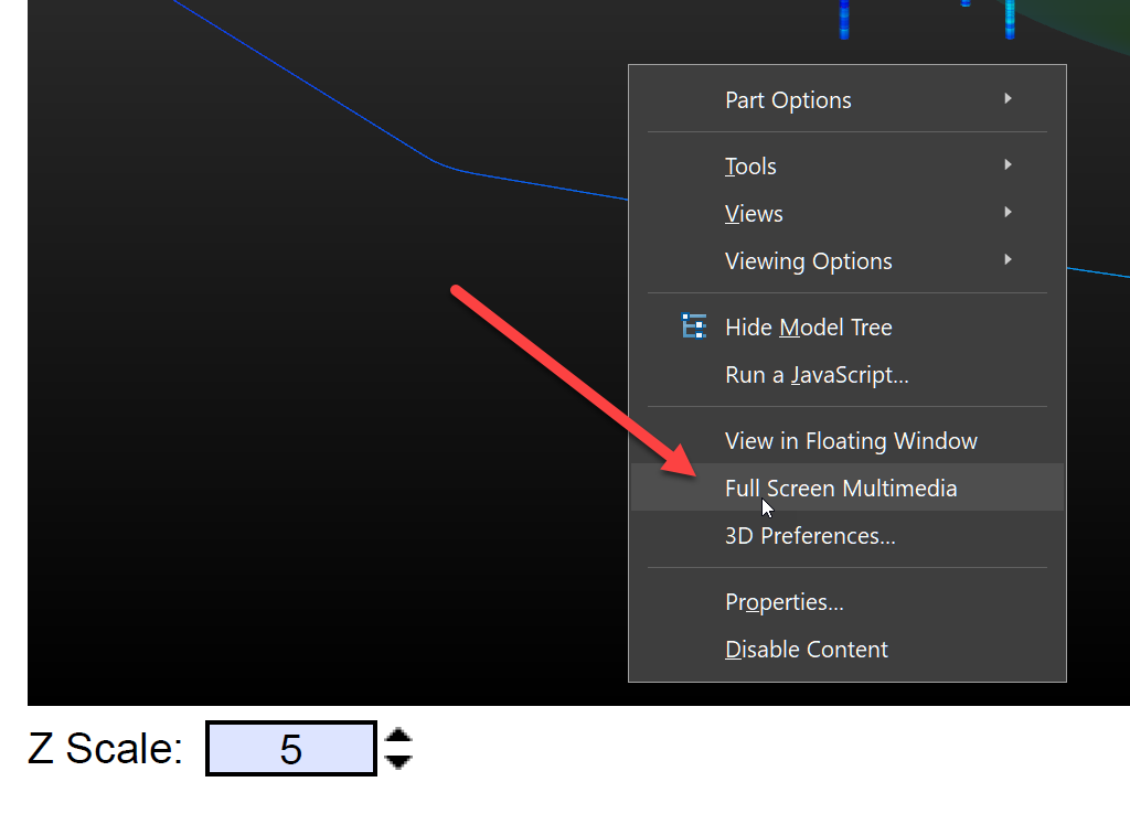 Do not use Full Screen Multimedia option