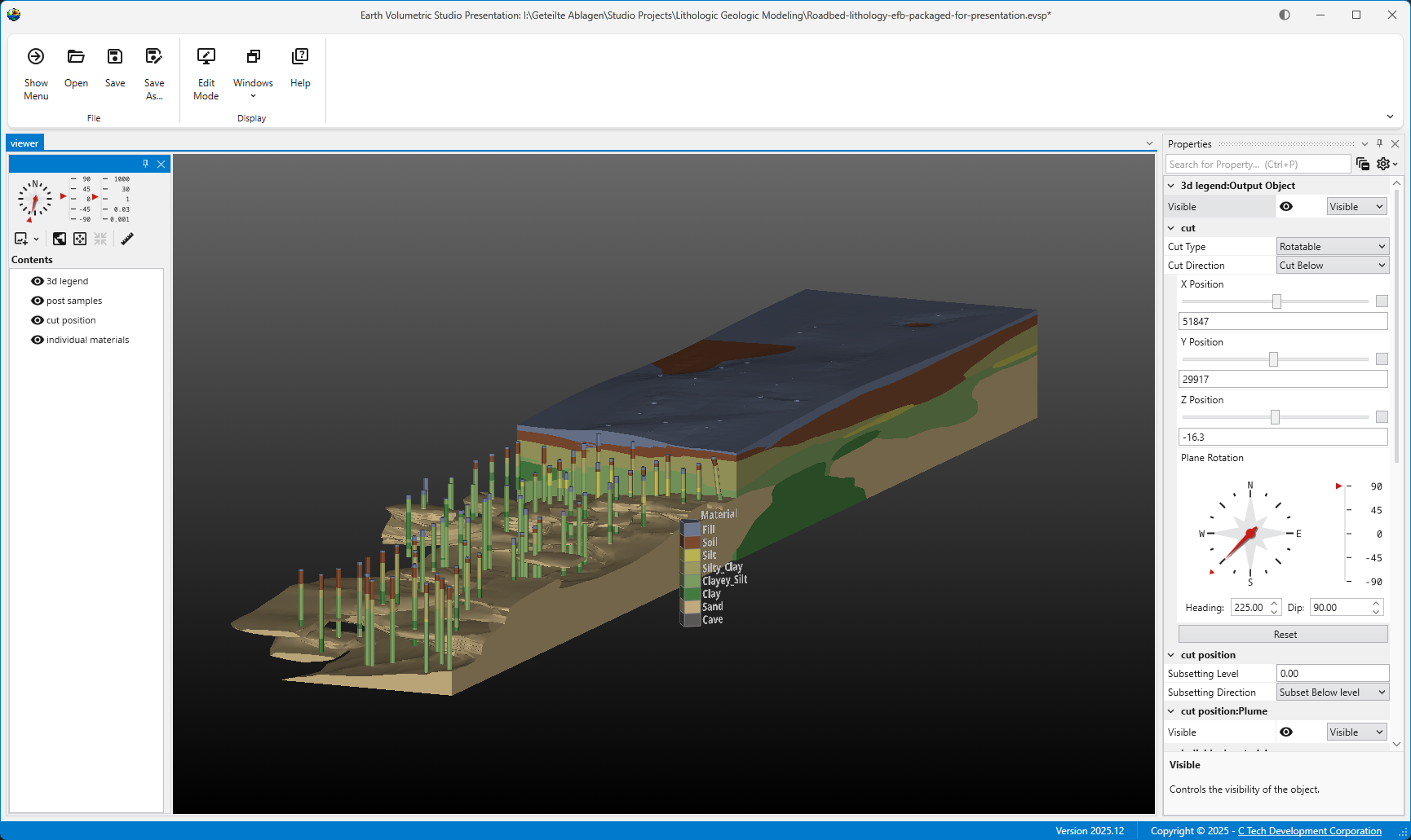 EVS Presentation application interface with Home Tab, Viewer, and Application Properties highlighted.