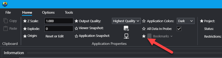 Bookmark ribbon toggle