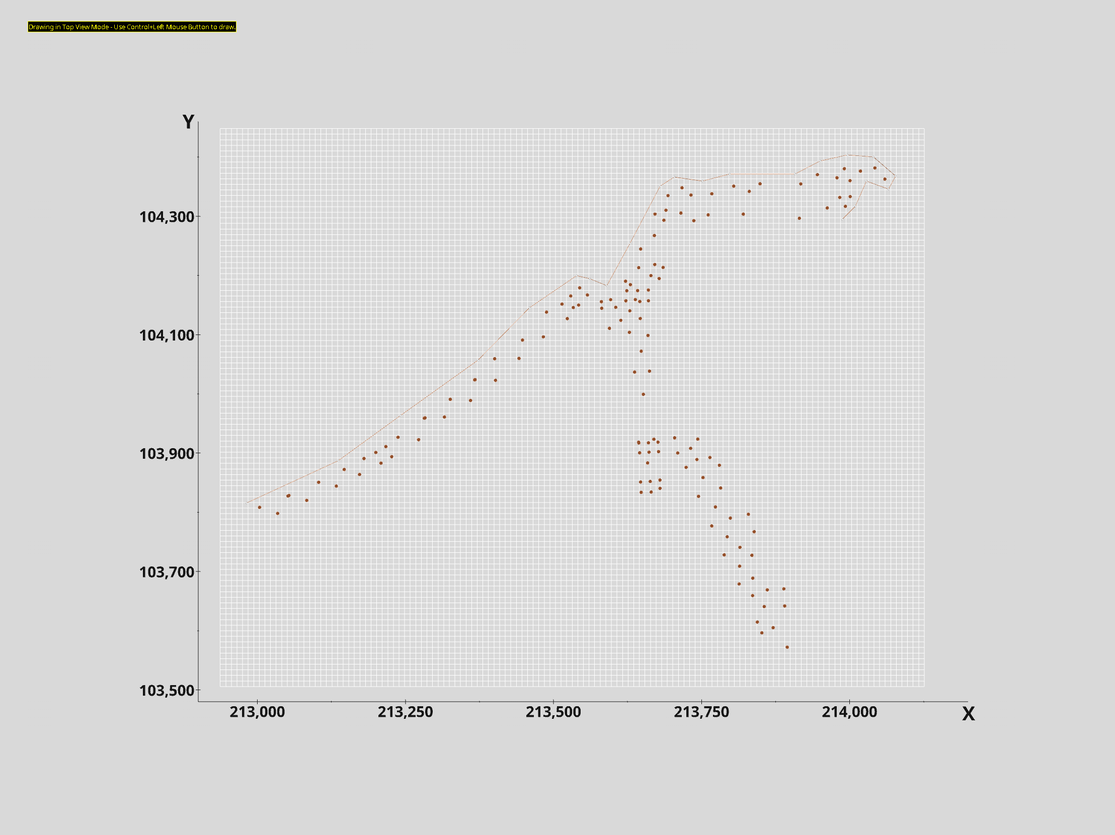 Draw lines polygon around data