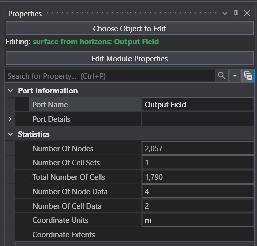 Surface from horizons statistics