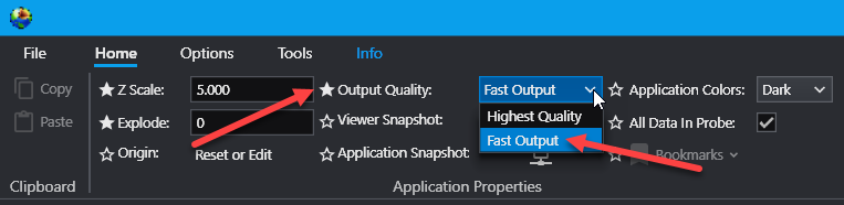 Output quality selector