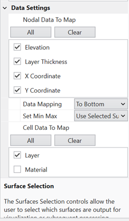 Surfaces from horizons selections